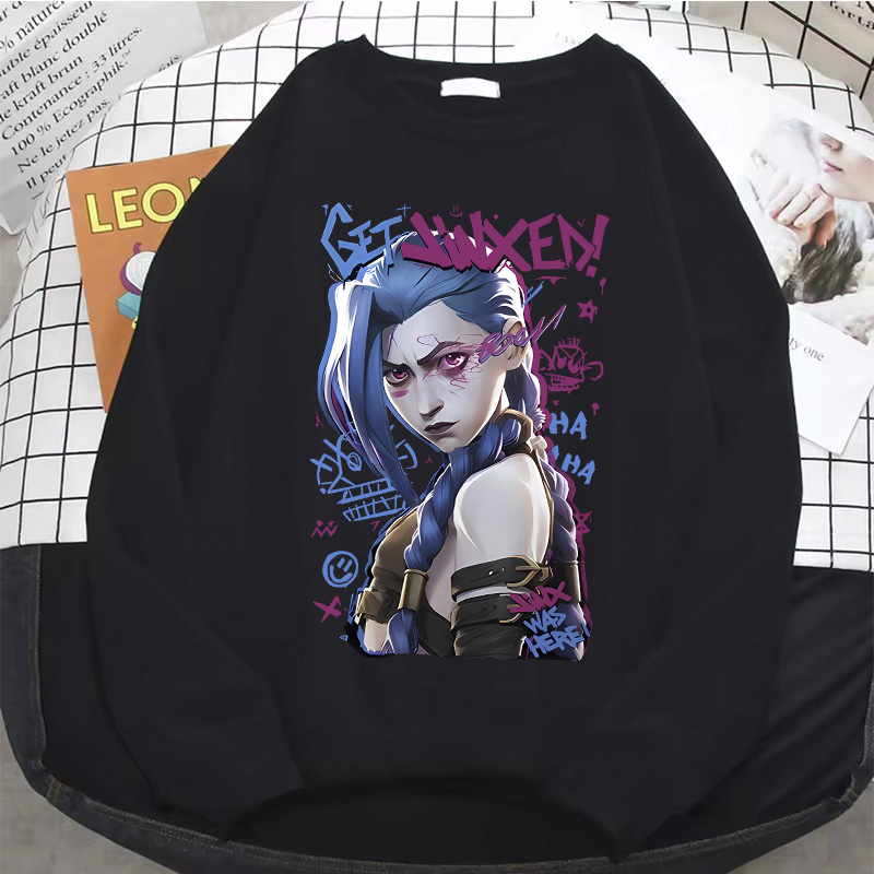 Winter Under Clothing - Jinx Arcane Hoodie Sıcak Anime Kadın