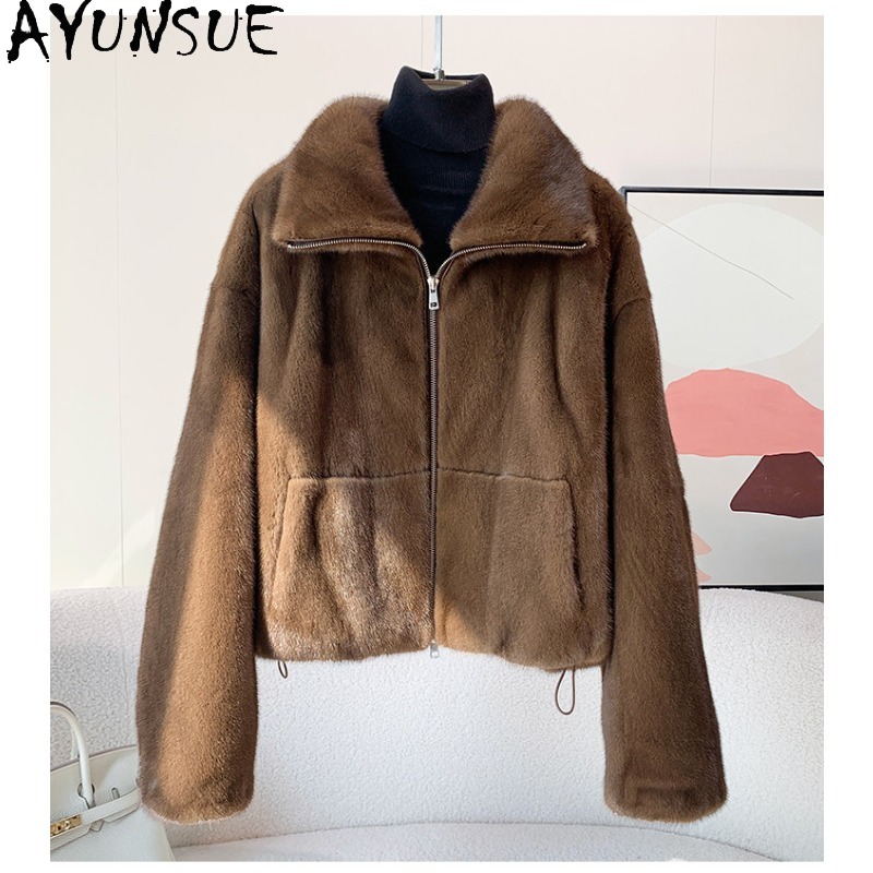 Winter Clothing Label - AYUNSUE Mor Etiket Kadife Bütün Vizon