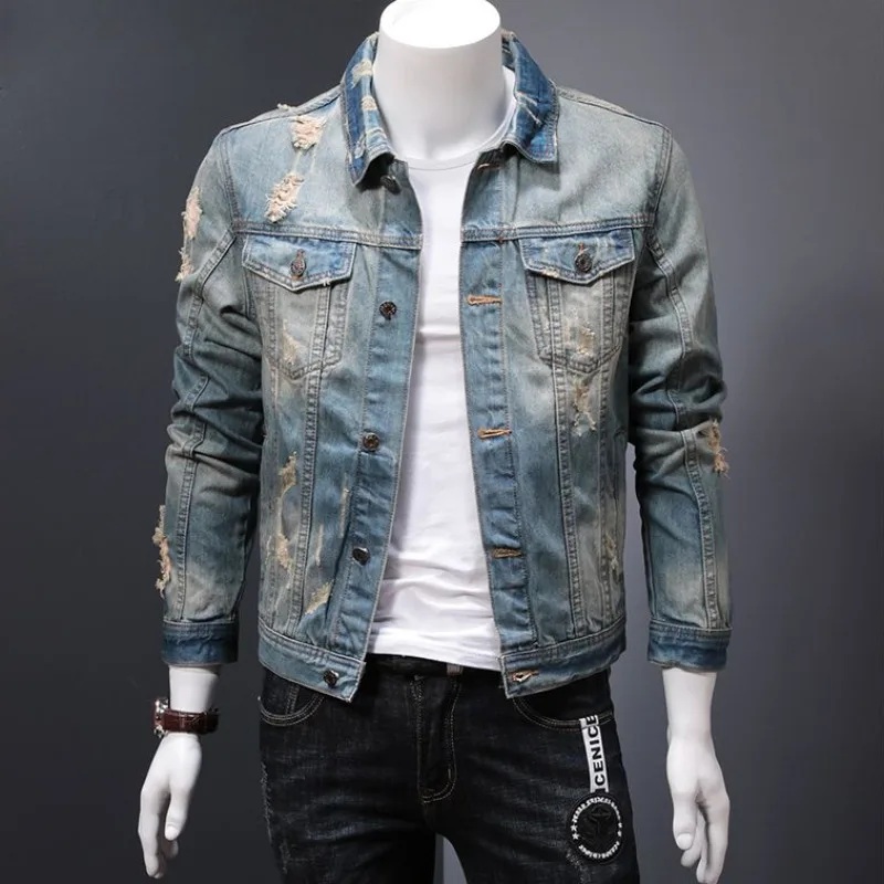 Winter Clothing Uae - Yastıklı Denim Ceketler Adam Sıcak Düğme