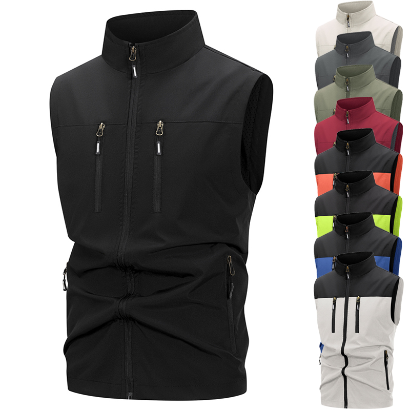 Winter Clothing Uae - Erkek Hafif Softshell Yelek Fermuarlı Cepler