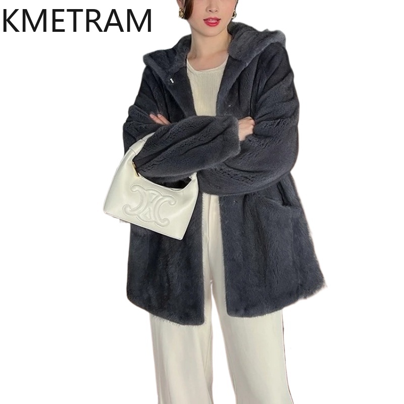 Winter Clothing Label - KMETRAM Doğal Mor Etiketli Kadife Vizon