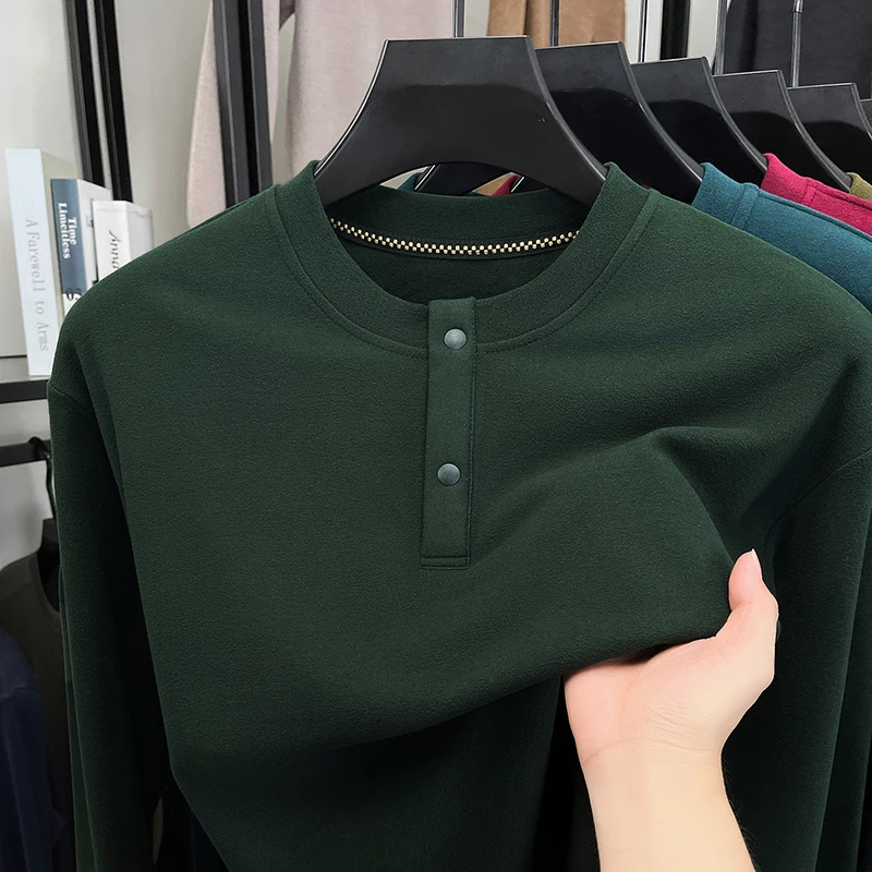 Winter Cloth - Erkek Bol Kesim Henley Yaka İki