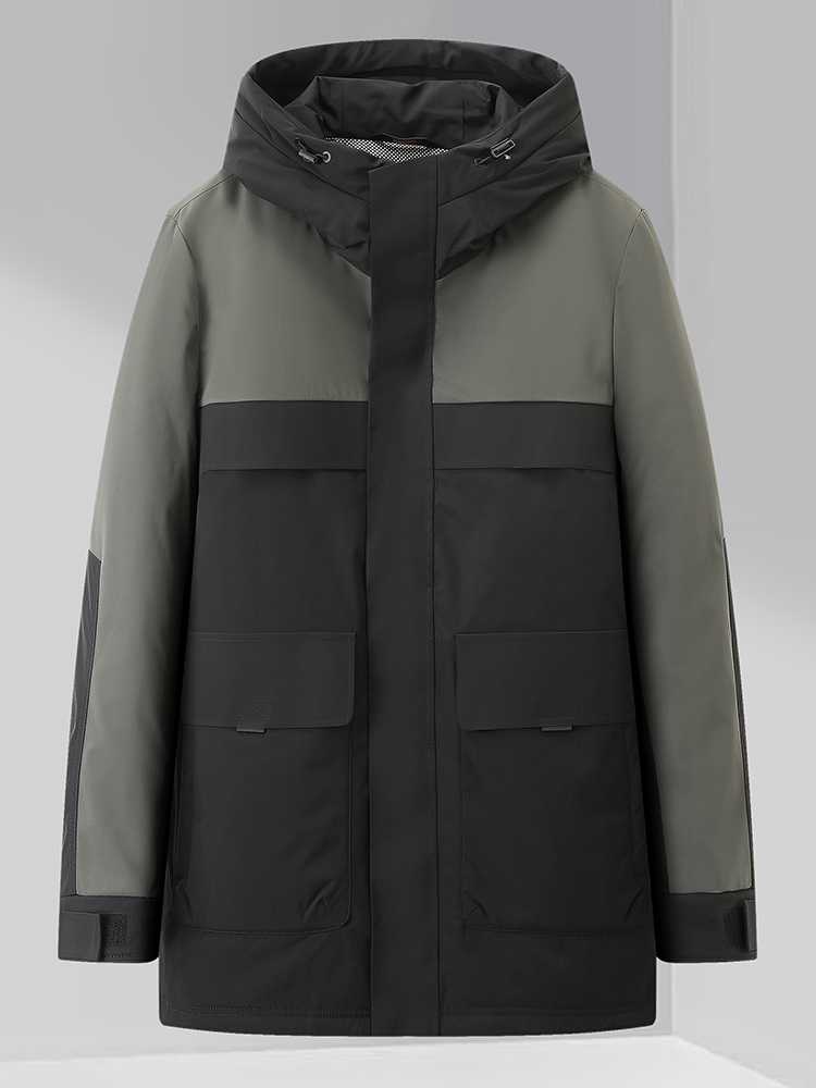 Winter Clothing Brand Names - Erkek Modası Günlük Renk Bloklu Trendy