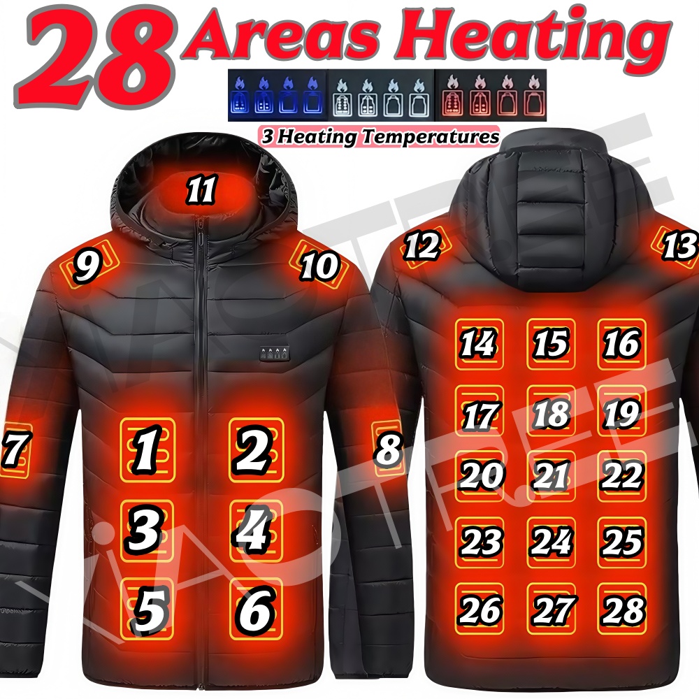 Winter Clothing Uae - 28 Alan Erkek Kadın Isıtma Ceketi