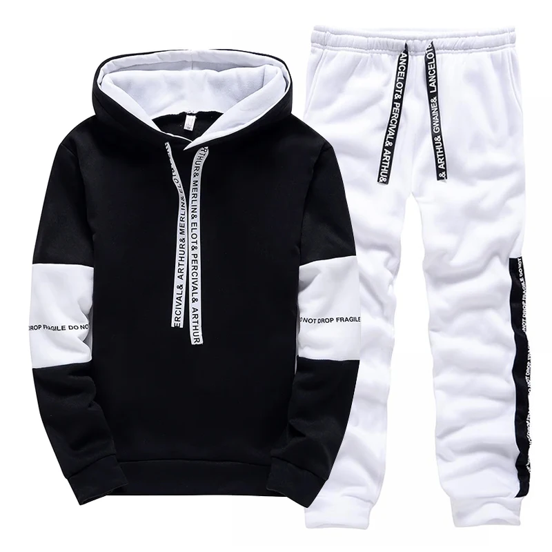 Siyah Beyaz erkek Eşofman Moda - Winter Clothing Outdoor incelemesi ve fiyatı