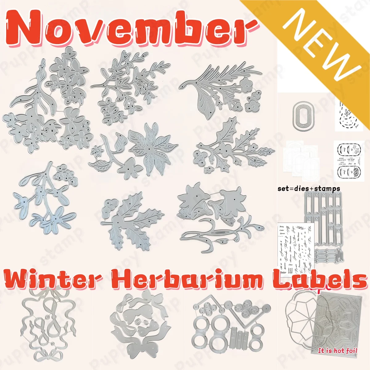 Kış Herbaryum Etiketleri Metal - Winter Clothing Label incelemesi ve fiyatı
