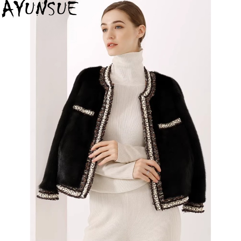 AYUNSUE Mor Etiket Vizon Kürk  - Winter Clothing Label incelemesi ve fiyatı